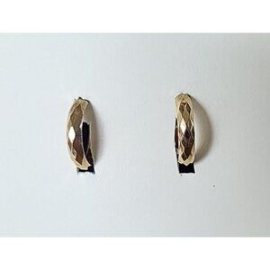 Vintage Gold Round Hoop Earrings Wells 1/20 12k GF Pierced Classic 6/8”H x 2/8”W